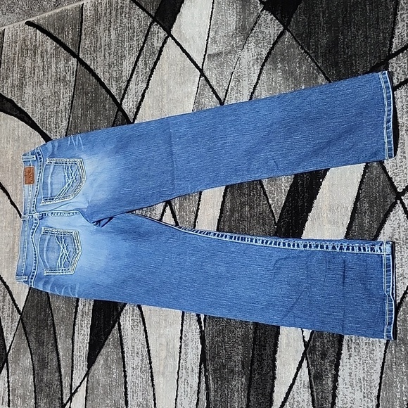 VINTAGE BKE DREW EMBROIDERED BOOT-LEG DENIM JEAN PRICE FIRM - Picture 9 of 13